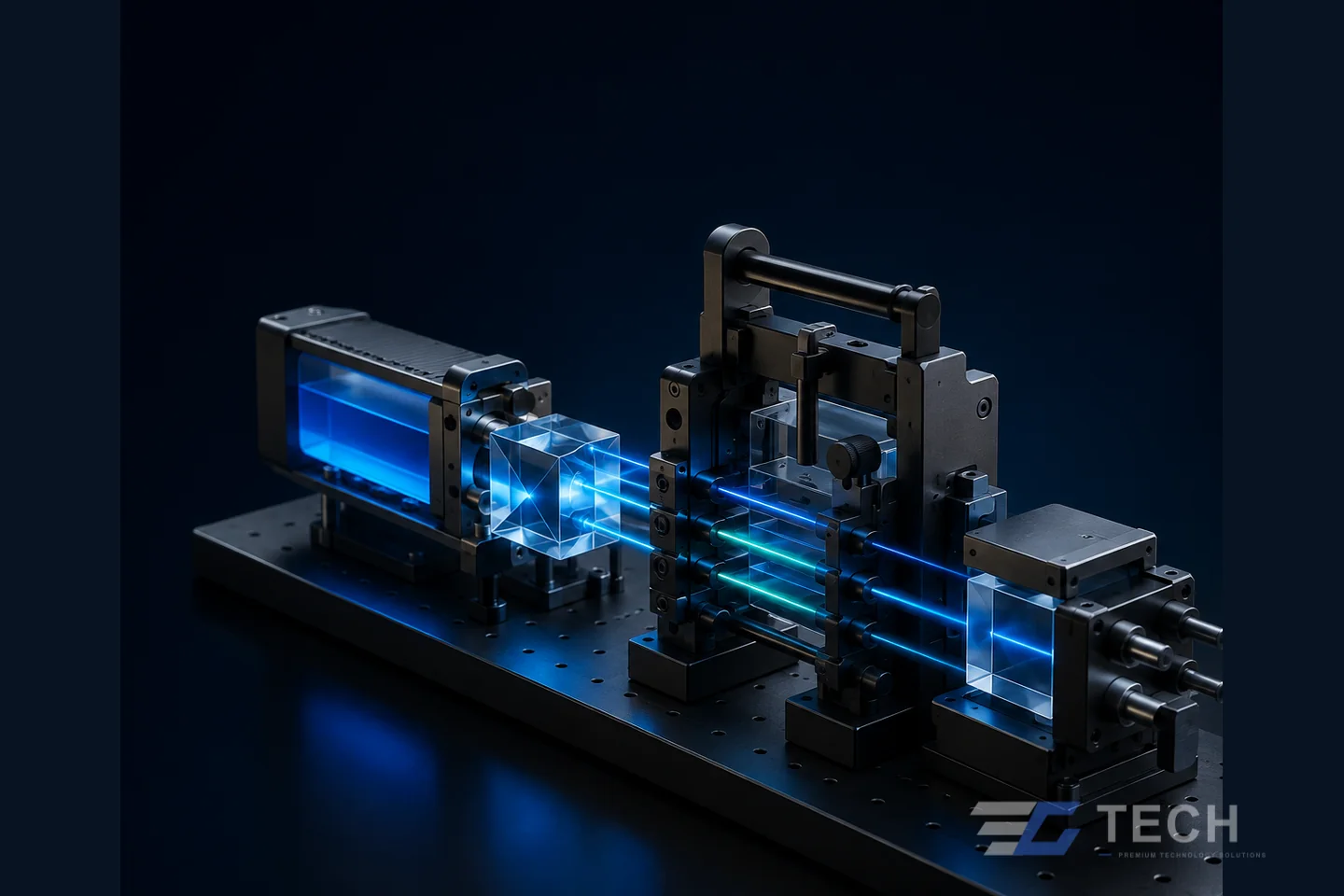 AI Agent Development represented by an original EC TECH technology-system composition. Concept illustration only; not a client installation or claimed result.