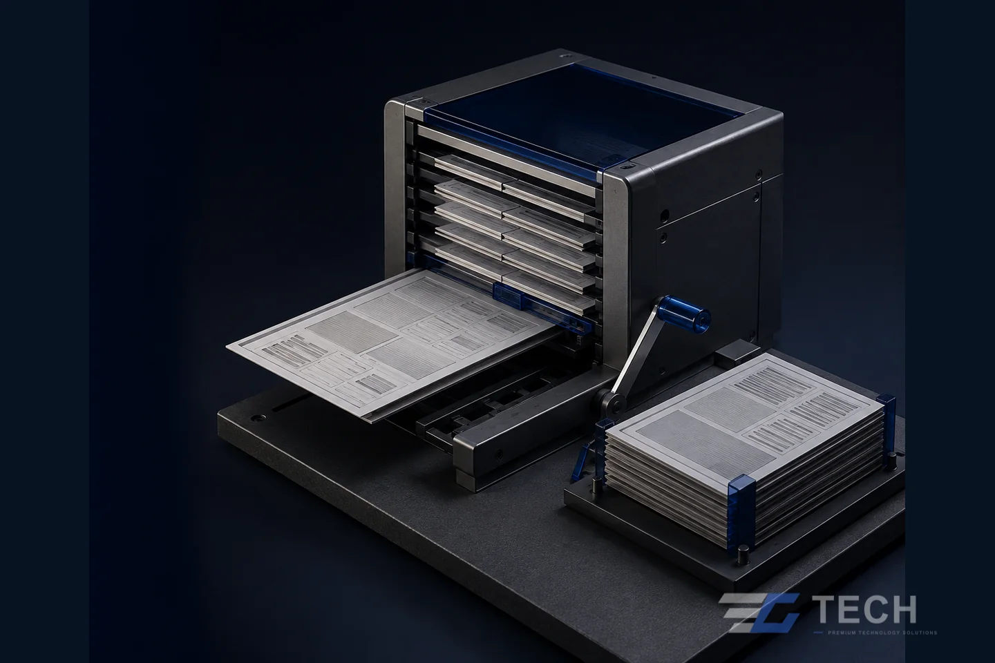 Website Redesign represented by an original EC TECH technology-system composition. Concept illustration only; not a client installation or claimed result.